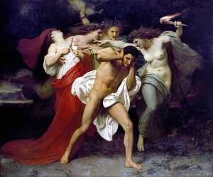 Орест, преследуемый Эриниями. Вильям Бугро, 1862