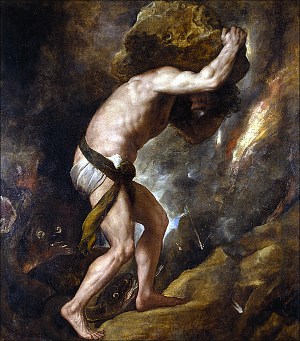 Наказание Сизифа. Тициан, 1548-1549