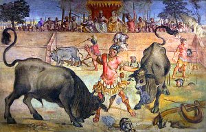 Ясон усмиряет быков Эета. Фреска Лодовико Карраччи (1555-1619)