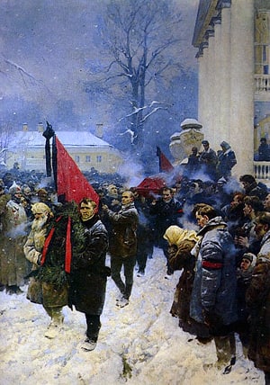 23 января 1924 года. Горки. Похороны В. И. Ленина. Художник Владимир Серов (1910–1968)