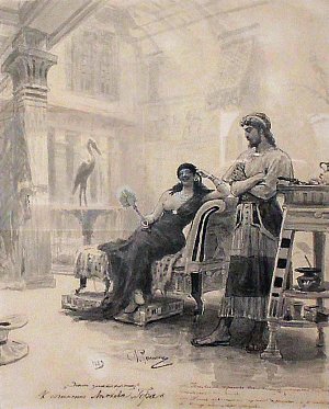 Иллюстрация к сочинению Н. С. Лескова «Гора». И. Е. Репин, 1889