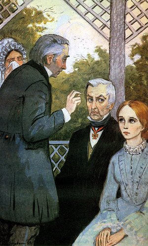 Часть первая. Боль врача ищет. Иллюстрация к роману Николая Лескова «На ножах» (Часть первая). Художник С. Н. Ефошкин, 1989 г.