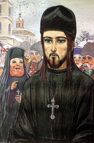 Иллюстрация к повести Николая Лескова «Некрещеный поп». Художник С. Н. Ефошкин, 1989 г.