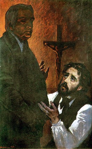 Иллюстрация к роману Н. Лескова «Обойдённые». Художник С. Ефошкин, 1989 г.