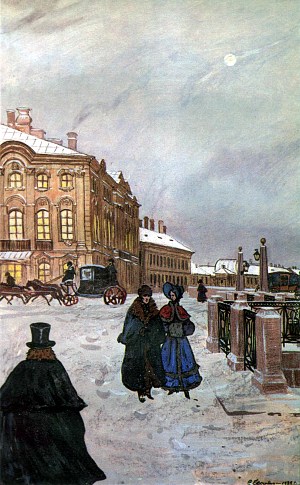 Иллюстрация к роману Николая Лескова «Захудалый род». Художник С. Н. Ефошкин, 1989 г.
