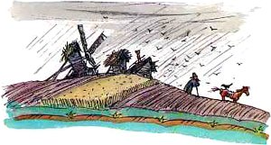 Конец шестой главы. Иллюстрация Кукрыниксов к повести Н. С. Лескова «Левша»