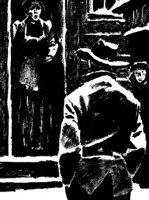 Иллюстрация к рассказу Джека Лондона «Блудный отец». Художник П. Пинкисевич, 1976 г.