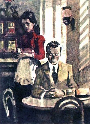 Иллюстрация к рассказу Джека Лондона «Игра». Художник П. Пинкисевич, 1976 г.