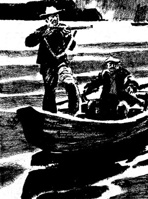 Иллюстрация к рассказу Джека Лондона «Король греков». Художник П. Пинкисевич, 1976 г.