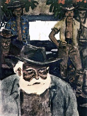 Иллюстрация к рассказу Джека Лондона «Кости Кахекили». Художник П. Пинкисевич, 1976 г.