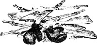 Концовка к рассказу Джека Лондона «Мексиканец». Художник Н. Травин, 1937 г.