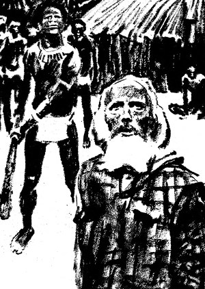 Иллюстрация к рассказу Джека Лондона «Зуб кашалота». Художник П. Пинкисевич, 1976 г.