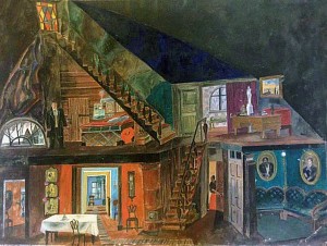 Егор Булычов и другие. Эскиз декорации I акта. В. В. Дмитриев, 1932