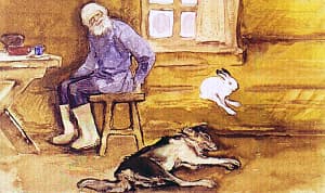 Иллюстрация к рассказу Д. Н. Мамина-Сибиряка «Богач и Ерёмка». Художник Л. Панова, 1971