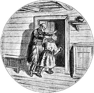 — Благодари Бога, что я дедушке ничего не скажу. Ступай... Иллюстрация к рассказу Д. Н. Мамина-Сибиряка «Дорогой камень». Художник А. А. Кучеренко, 1912 г.