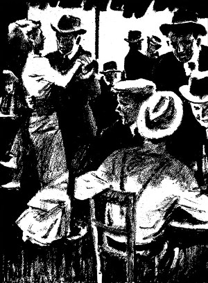 Иллюстрация к роману Д. Лондона «Мартин Иден». Художник П. Пинкисевич, 1976