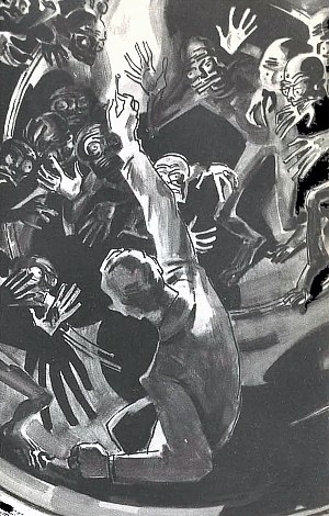 Спичка. Рисунок к роману Герберта Уэллса «Машина времени». Художник Н. Гришин, 1964