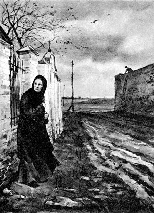 Побег Рыбина из тюрьмы. Иллюстрация к роману М. Горького «Мать». Художники Кукрыниксы, 1949-1950