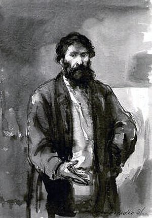 Рыбин. Иллюстрация к роману М. Горького «Мать». Кукрыниксы, середина XX века.