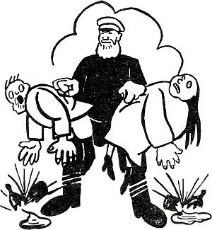 Слушай, крестьянин! Иллюстрация к поэме В. Маяковского «Вон самогон!». Художник В. Маяковский, 1923
