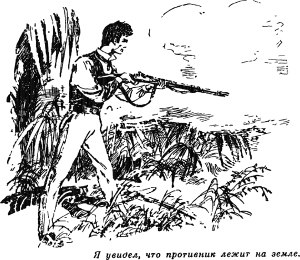 Я увидел, что противник лежит на земле. Иллюстрация к роману Майна Рида «Оцеола, вождь семинолов». Издание 1956 г.