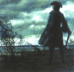 Петр I. Иллюстрация А. Н. Бенуа к поэме А. С. Пушкина «Медный всадник»
