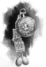 Я ему подарю, — подумал он про себя, — карманные часы: они ведь хорошие, серебряные часы... Иллюстрация к поэме Гоголя «Мертвые души»
