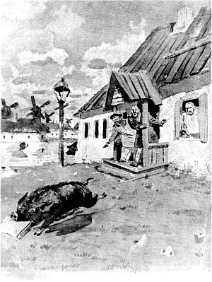 Похищение прошения Ивана Никифоровича. Художник Аминадав Каневский.