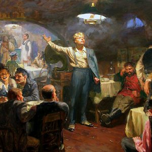 Поэт Сергей Есенин. Художник Д. Лучанов.