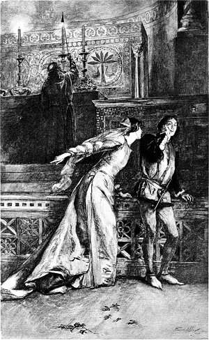 Акт IV. Сцена 1. Беатриче. Убейте Клавдио! Иллюстрация к пьесе Шекспира «Много шума из ничего». Художник Эдвин Остин Эбби, 1896 г.