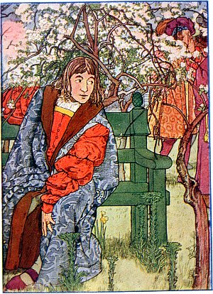 Акт II. Сцена 3. Клавдио. Яд подействовал: подлейте еще. Иллюстрация к пьесе Шекспира «Много шума из ничего». Издание 1901 г.