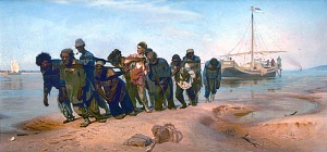 Бурлаки на Волге. Илья Репин. 1870-1873