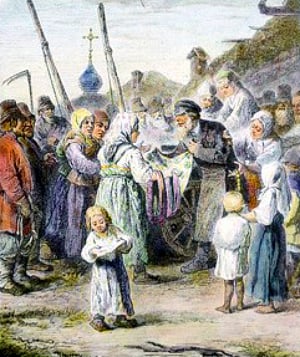 Диапозитив цветной в деревянной рамке «Дядюшка Яков», 1900-1910 гг. Стихотворение Н. А. Некрасова.