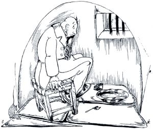 Иллюстрация Е. Жака к сказке Салтыкова-Щедрина «Обманщик-газетчик и легковерный читатель»
