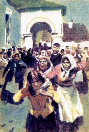Приход Олеси в церковь. Художник П. Пинкисевич