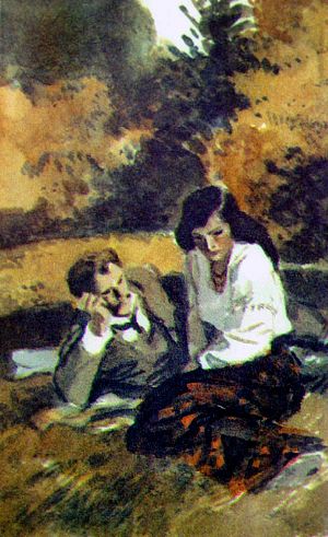 Олеся и Иван Тимофеевич. Художник П. Пинкисевич