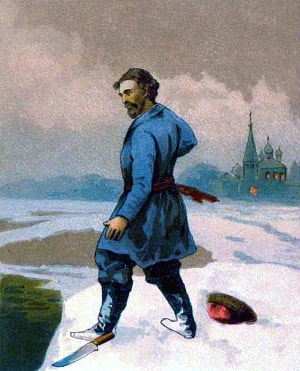 Иллюстрация к пьесе Островского «Не так живи, как хочется» на хромолитографии И.Д. Сытина и Ко. 1888