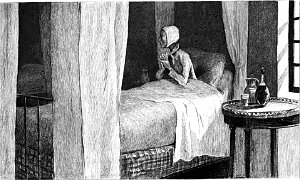 VI. Сестра Симплиция подвергается испытанию. Заставка к главе романа Виктора Гюго «Отверженные». Издание 1890 г.