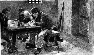 VII. Внутренний облик отчаяния. Заставка к главе романа Виктора Гюго «Отверженные». Издание 1890 г.