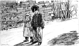 I. Злая шалость ветра. Заставка к главе романа Виктора Гюго «Отверженные». Издание 1890 г.