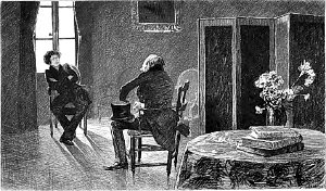 IV. Чернила, которые, вместо того чтобы очернить, обеляют. Заставка к главе романа Виктора Гюго «Отверженные». Издание 1890 г.