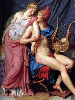 Елена Прекрасная и Парис. Художник Жак Луи Давид (1788)