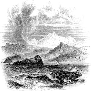 Скалы Сули (Suli’s Rocks). Иллюстрация к поэме лорда Джорджа Гордонома Байрона «Паломничество Чайльд-Гарольда». Издание 1869 г.