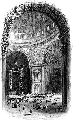 Собор Святого Петра (St. Peter’s). Иллюстрация к поэме лорда Джорджа Гордонома Байрона «Паломничество Чайльд-Гарольда». Издание 1869 г.