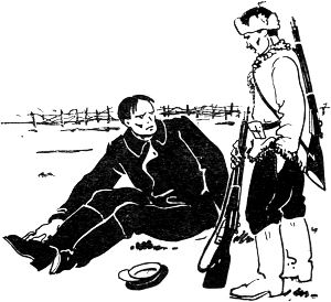 Ротный наш с тех слов сапоги разул. Иллюстрация к поэме Сергея Есенина «Песнь о великом походе». Государственное издательство, 1925 г.