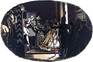 Концовка ко второй главе повести А. С. Пушкина «Пиковая дама». Художник А. Н. Бенуа. 1911