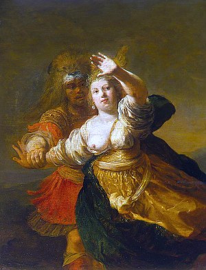 Геракл отнимает пояс у Ипполиты. Николаус Кнюпфер, 1640-1650 годы