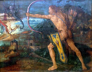 Геракл, убивающий стимфалийских птиц. Альбрехт Дюрер, 1500