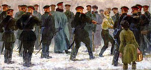 Сквозь строй. Иллюстрация к повести Л. Толстого «После бала». Художник Е. Лансере, 1935