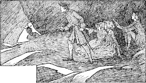 Заставка к главе 9 романа Джеймса Фенимора Купера «Последний из могикан». Художник Элмер Бойд Смит, 1910